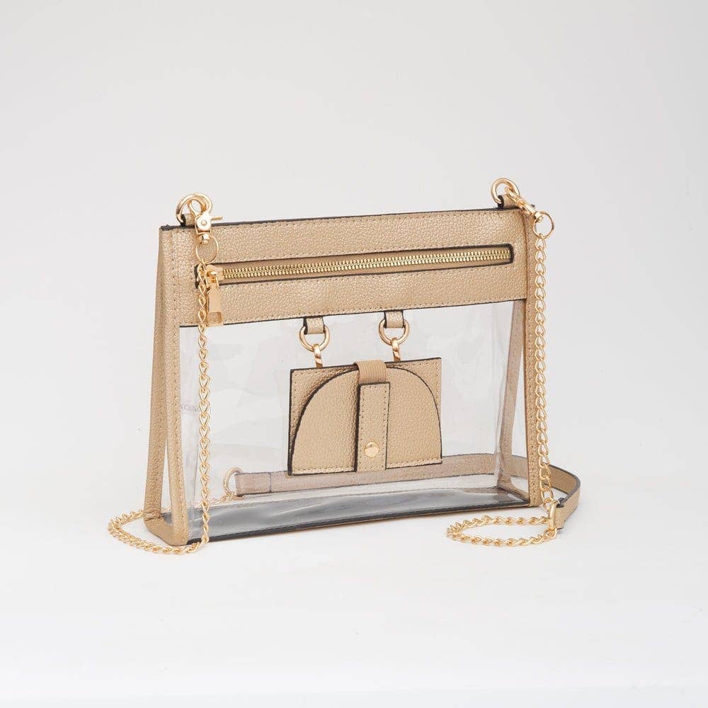 MiMi Wholesale - TG10666 Clear Gameday Crossbody Bag With Sunglasses Holder
