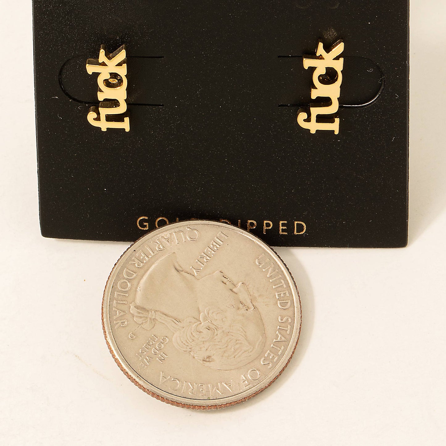 Whit's Up Shop - ✨ Be Bold: Mini "Fuck" Stud Earrings ✨