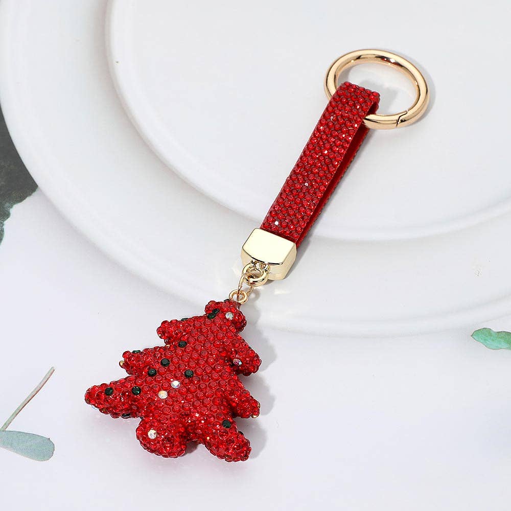 Sensibling Corp. - Bling Studded Christmas Tree Keychain Bag Charm
