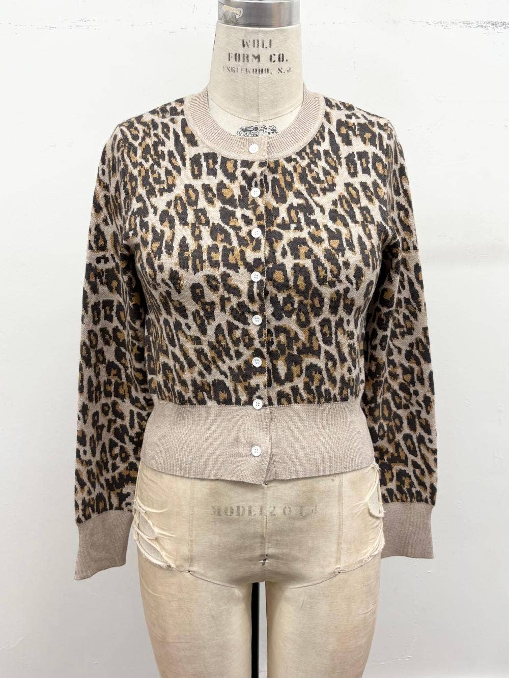 TIMING - Fall Leopard Print Knit Cardigan