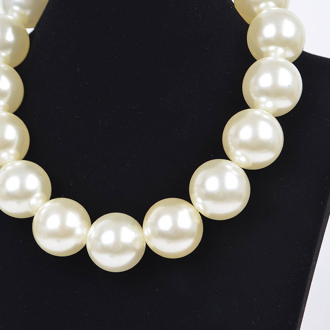 3AM BY H&D ACCESSORIES - Big Round Pearl Necklace