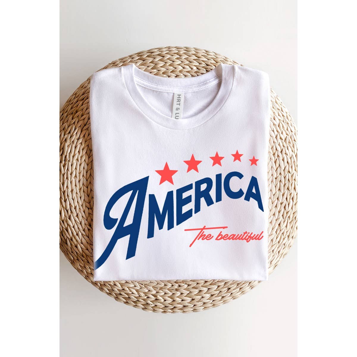 THE BEAUTIFUL AMERICA MINERAL GRAPHIC TEE: Mineral Lt Peach / XL