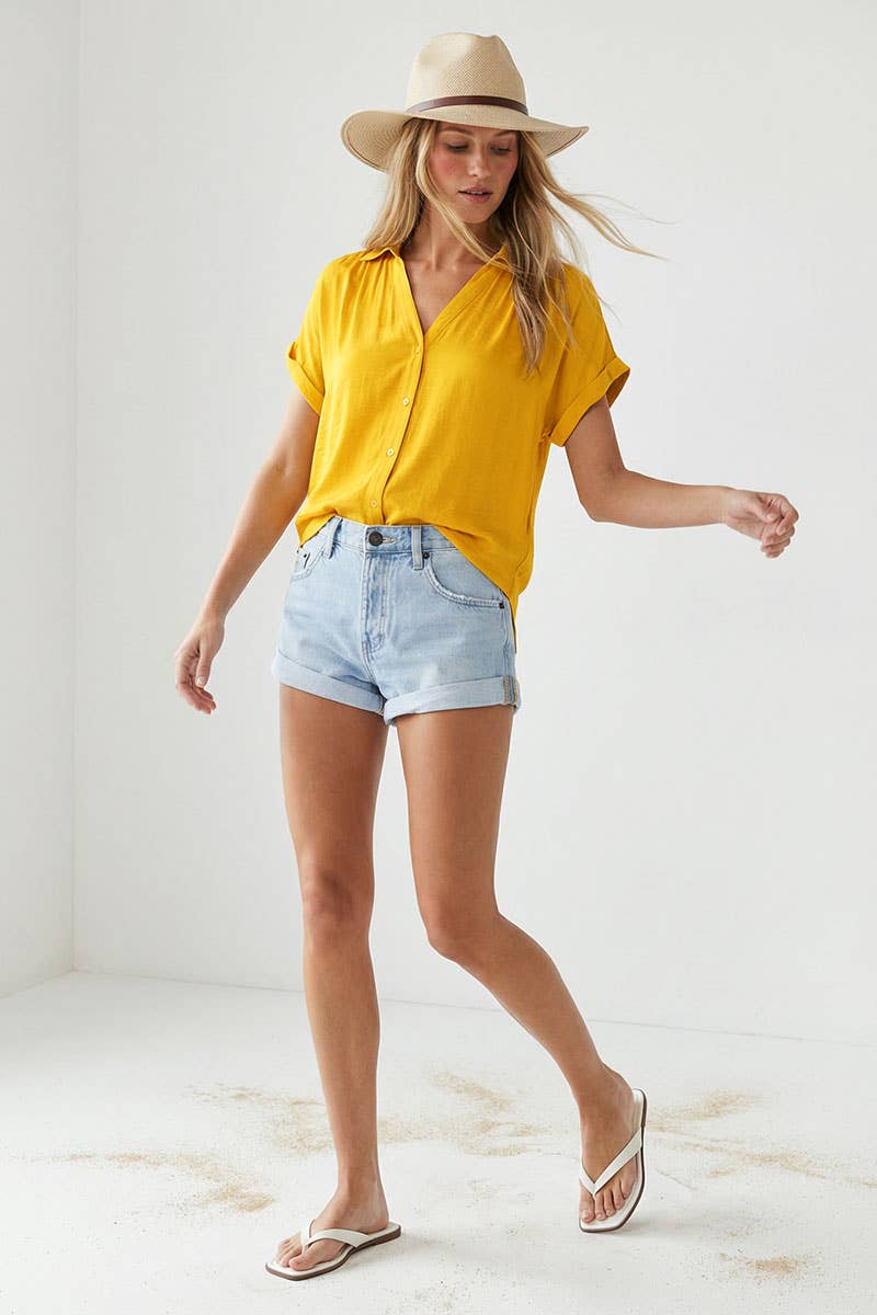 Sunflower Short Sleeve Blouse