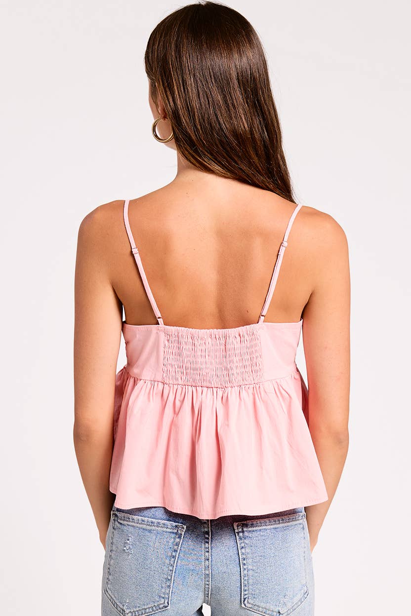 Ultramarine - UT1089 Embroidered Detail Cami Top