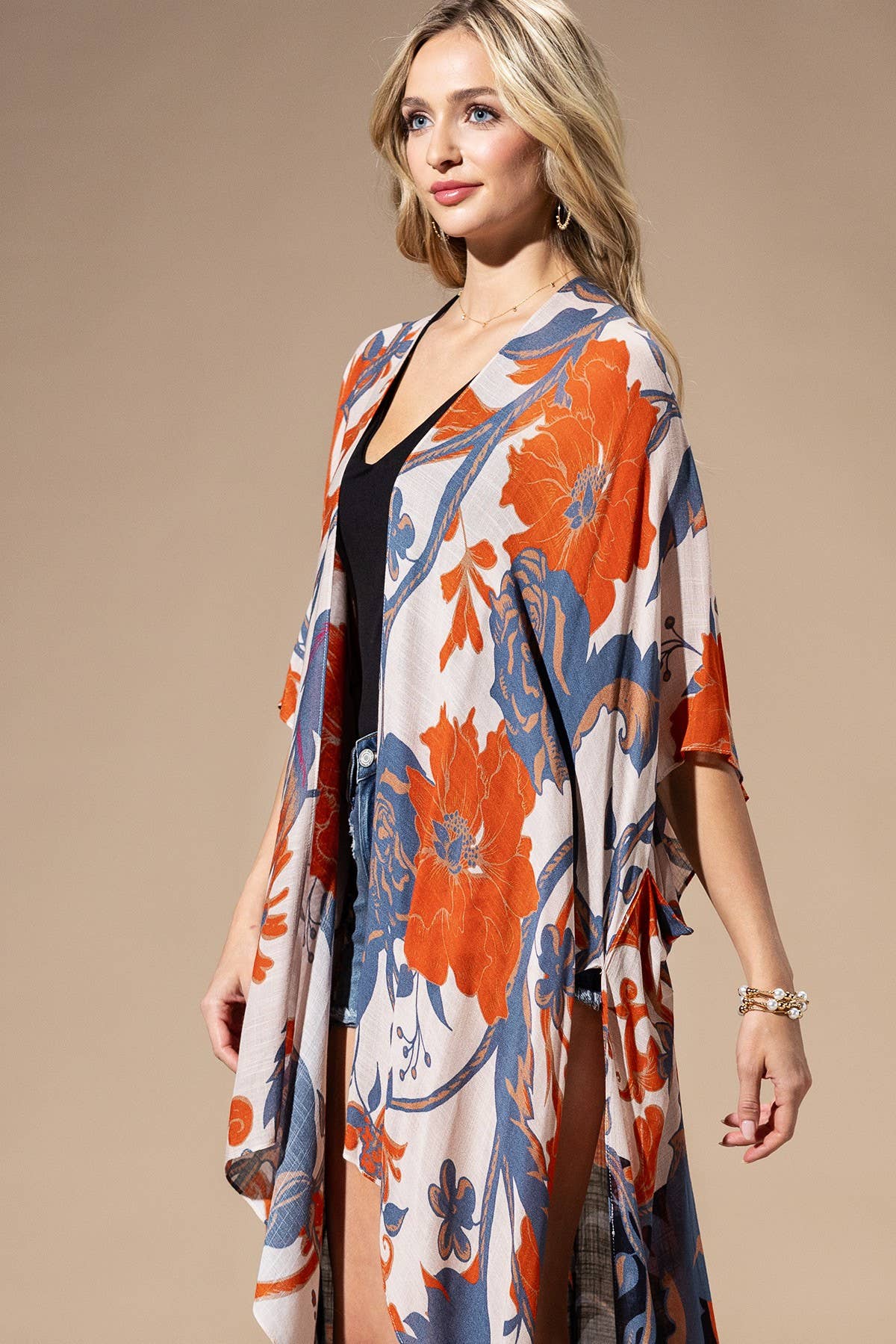 Urbanista - Orange Blue Multi Kimono