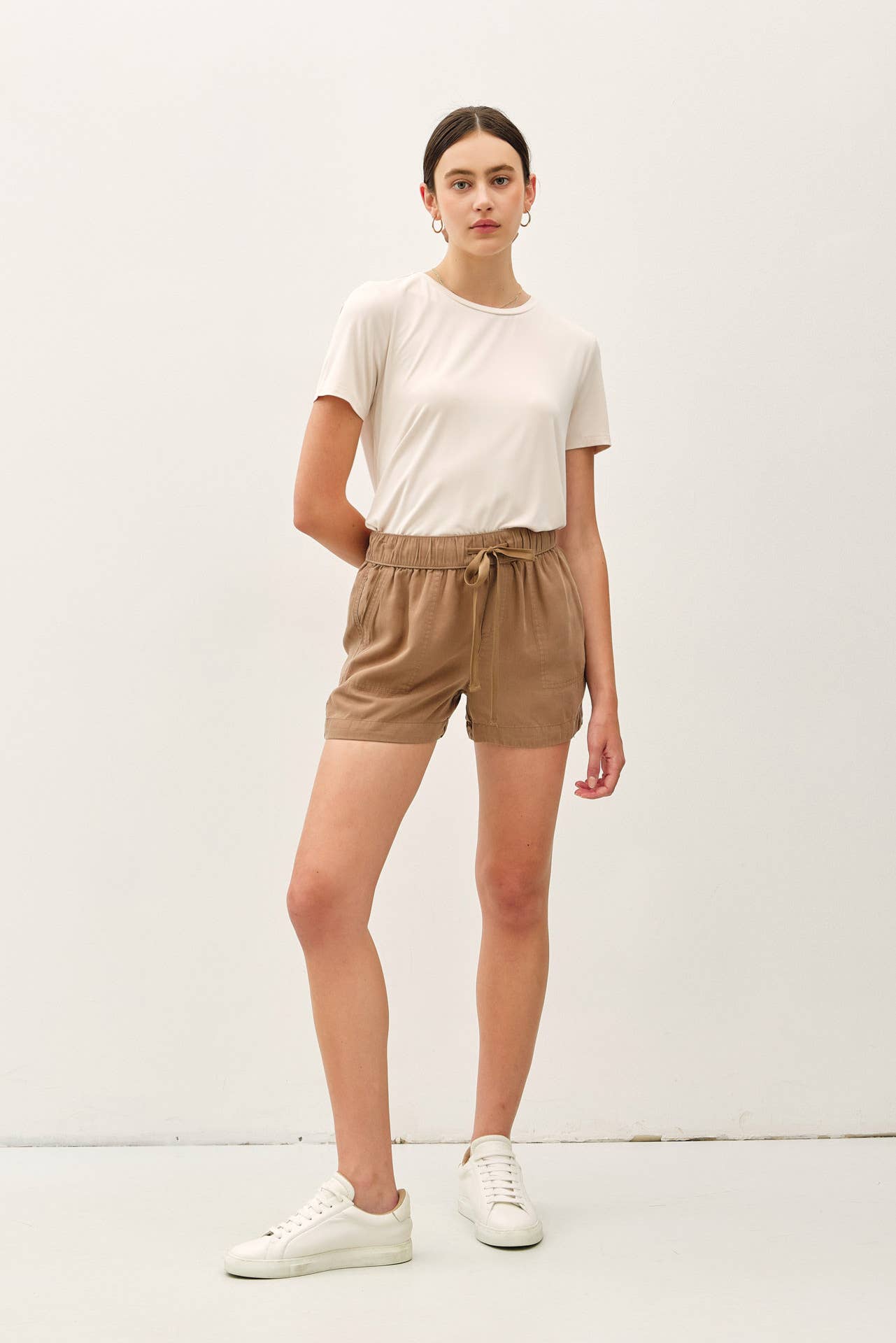Be Cool - NEW SHADE-HIGH RISE PULL ON TENCEL SHORT