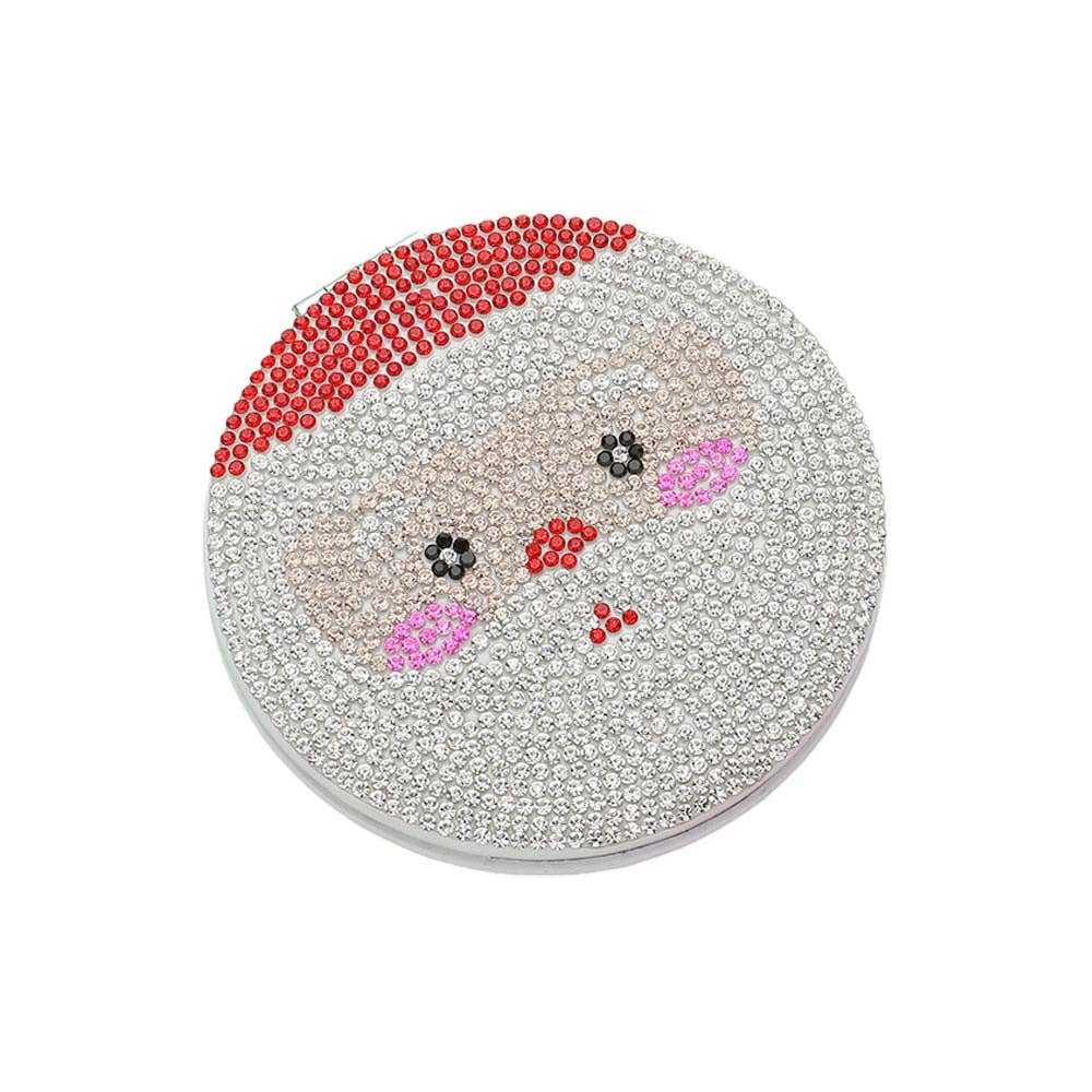 Sensibling Corp. - Bling Studded Christmas Santa Compact Mirror
