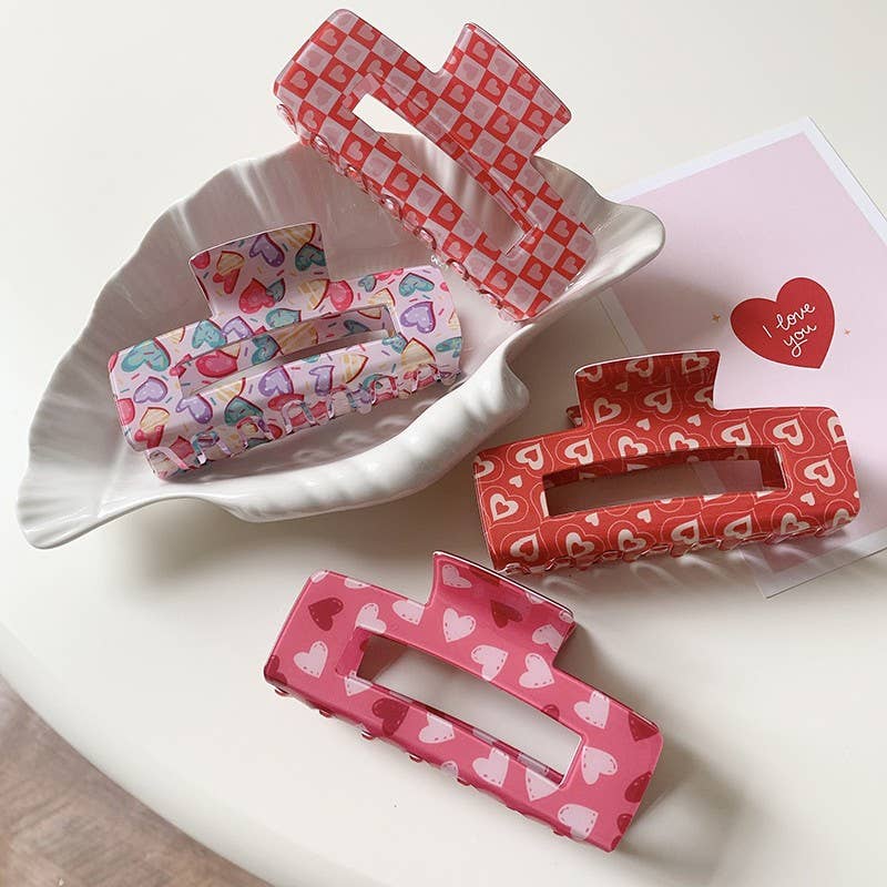 Valentine's Claw Clips