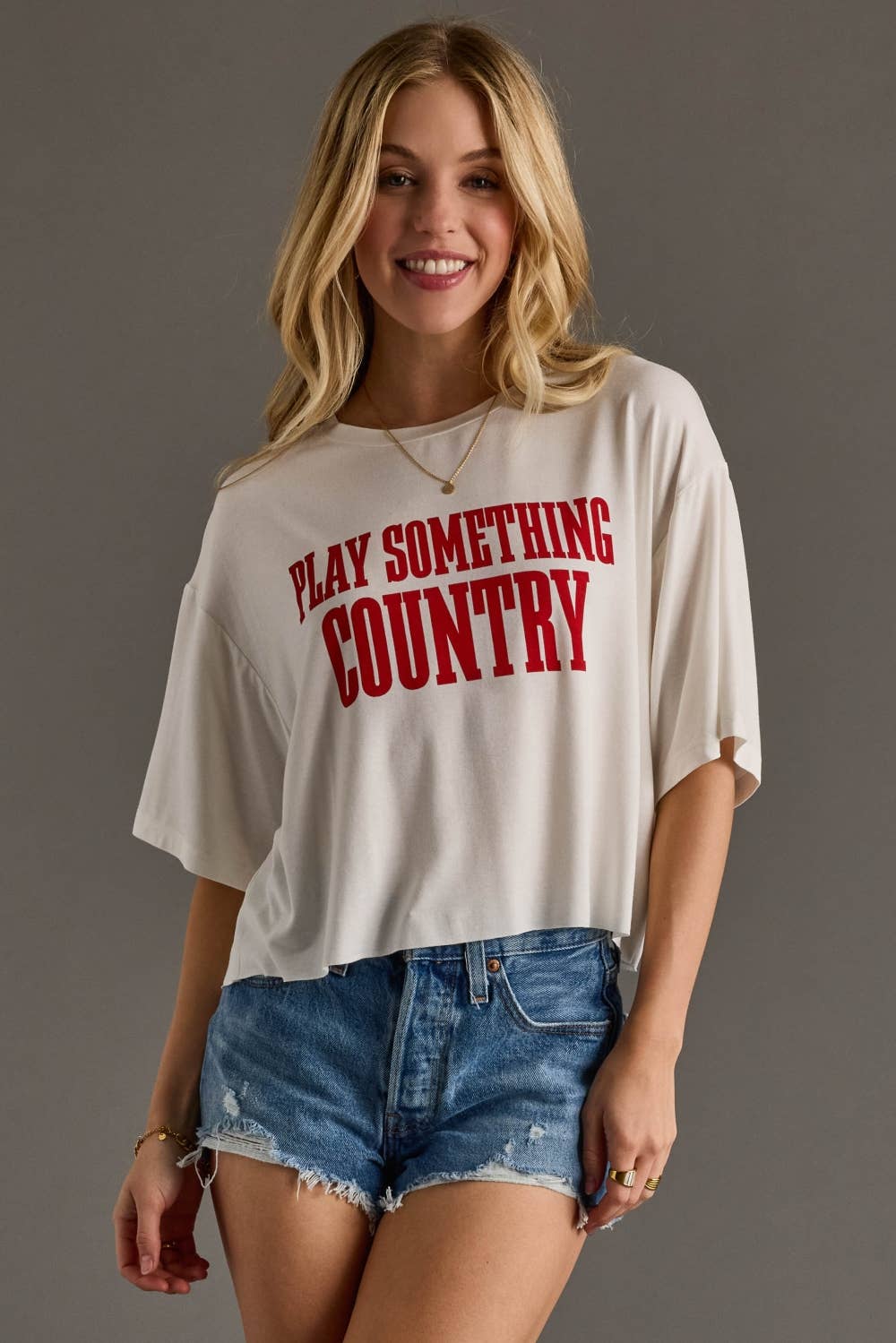 Panache Apparel Co. - Play Something Country Cropped Tee