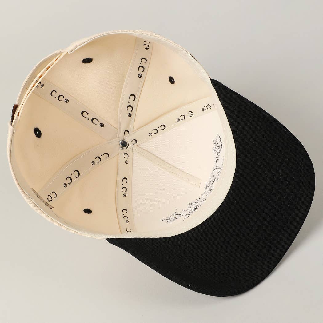 Fashion City - Sorry About My Wife / Husband Embroidery Two-Tone Canvas Cap