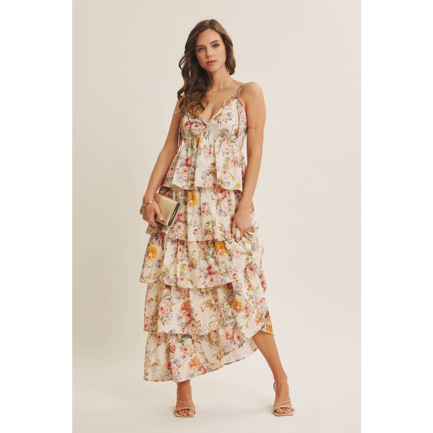 CALL FOR ROMANCE FLORAL MAXI DRESS