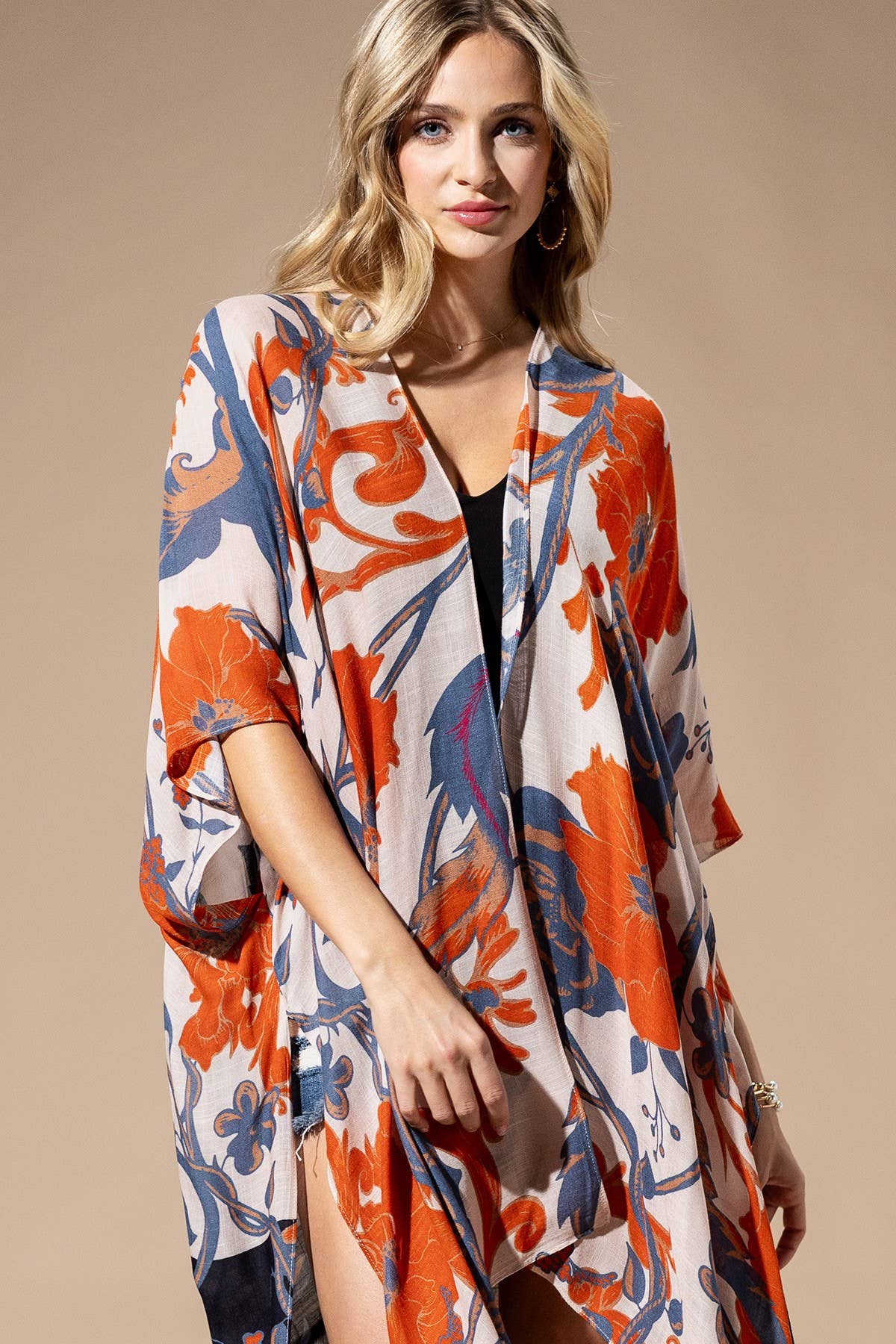 Urbanista - Orange Blue Multi Kimono