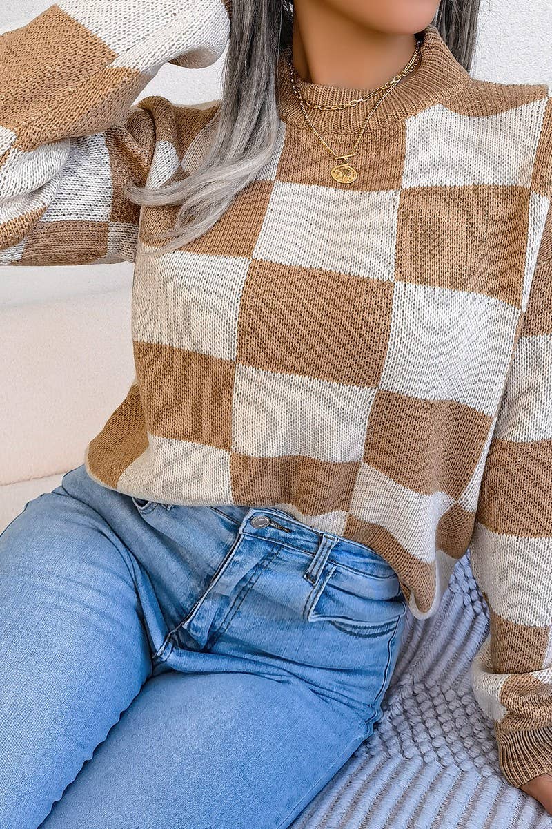 CHECKERED SWEATER