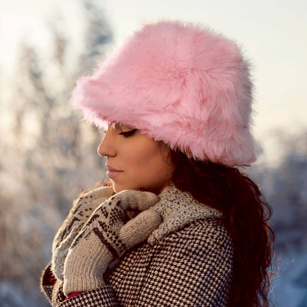 Sensibling Corp. - Fuzzy Faux Fur Bucket Hat