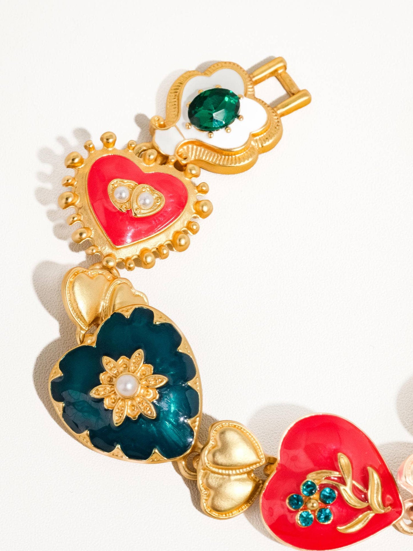 Flânerie by MAIQ - Elysian 18K Gold Boho Baroque Heart Color Bracelet