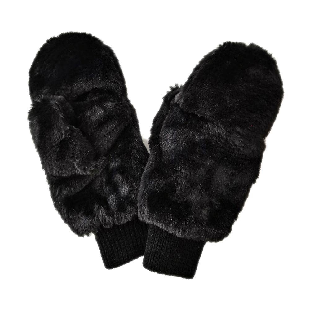 Sensibling Corp. - Solid Faux Fur Mitten Gloves