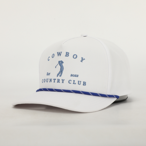 Cowboy Country Club - Golfer Roped Hat White