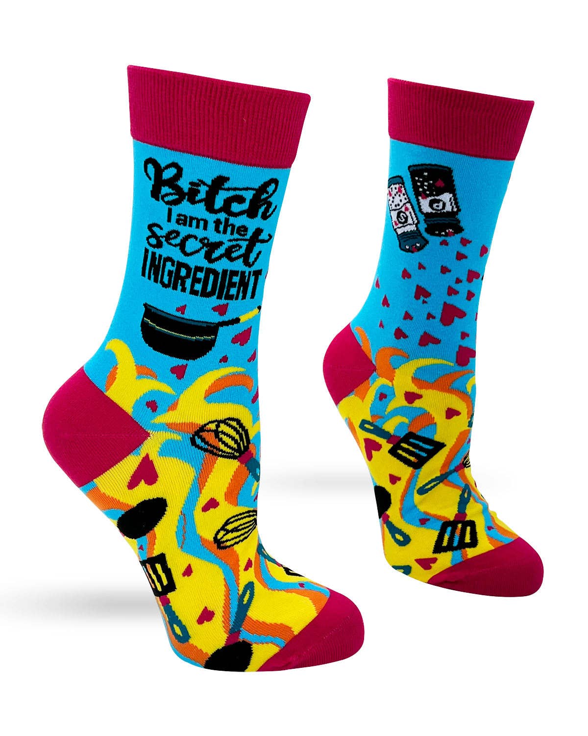 Fabdaz - Bitch I am The Secret Ingredient Women's Crew Socks