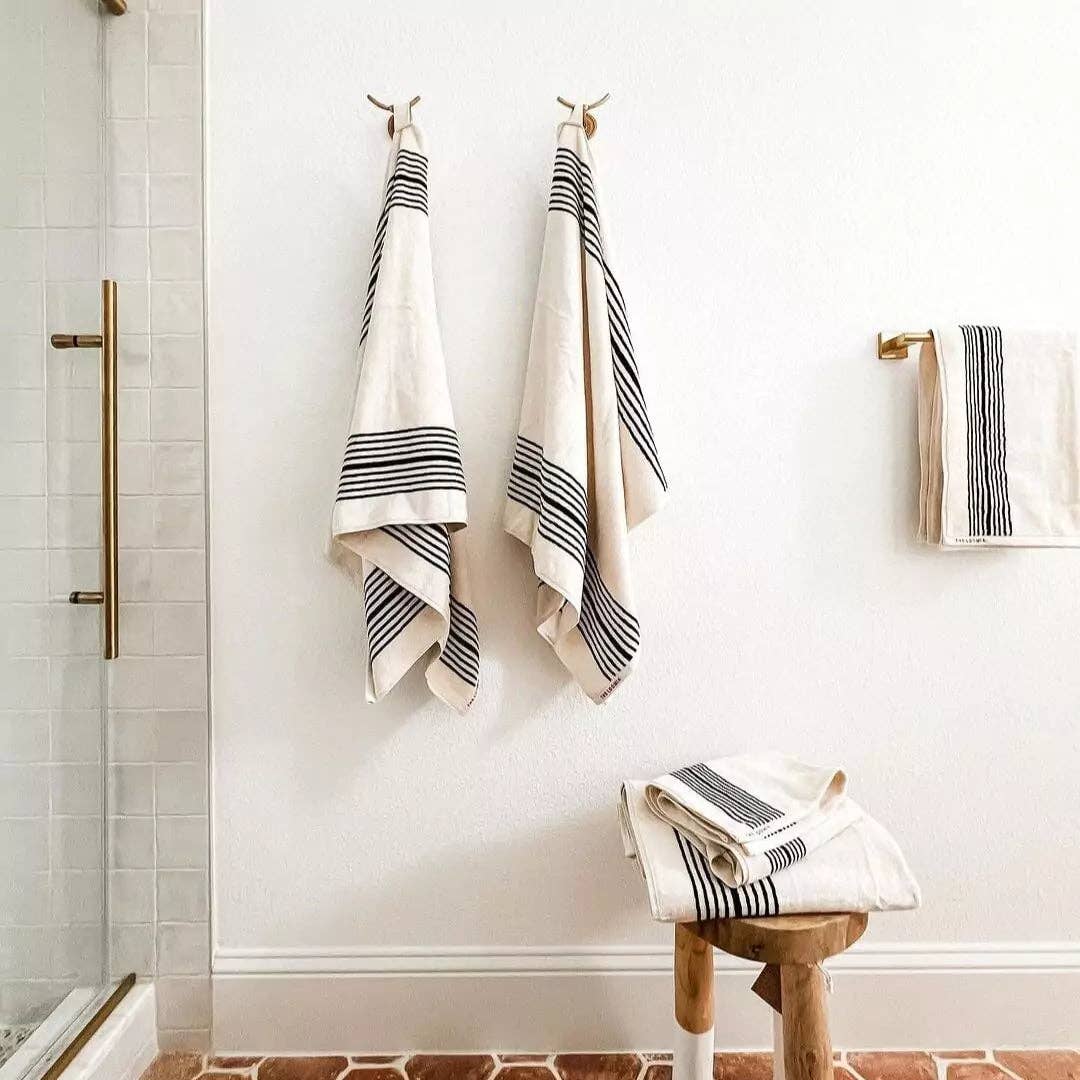 The Loomia - Melika Turkish Cotton Striped Terry Towel
