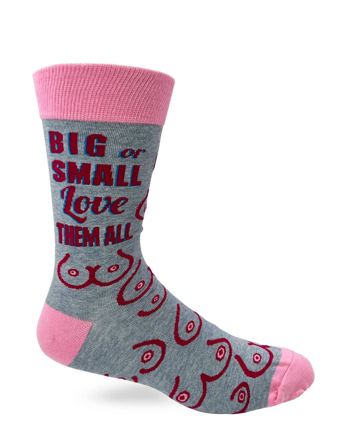 Fabdaz - Big Or Small Love Them All Men's Novelty Crew Socks