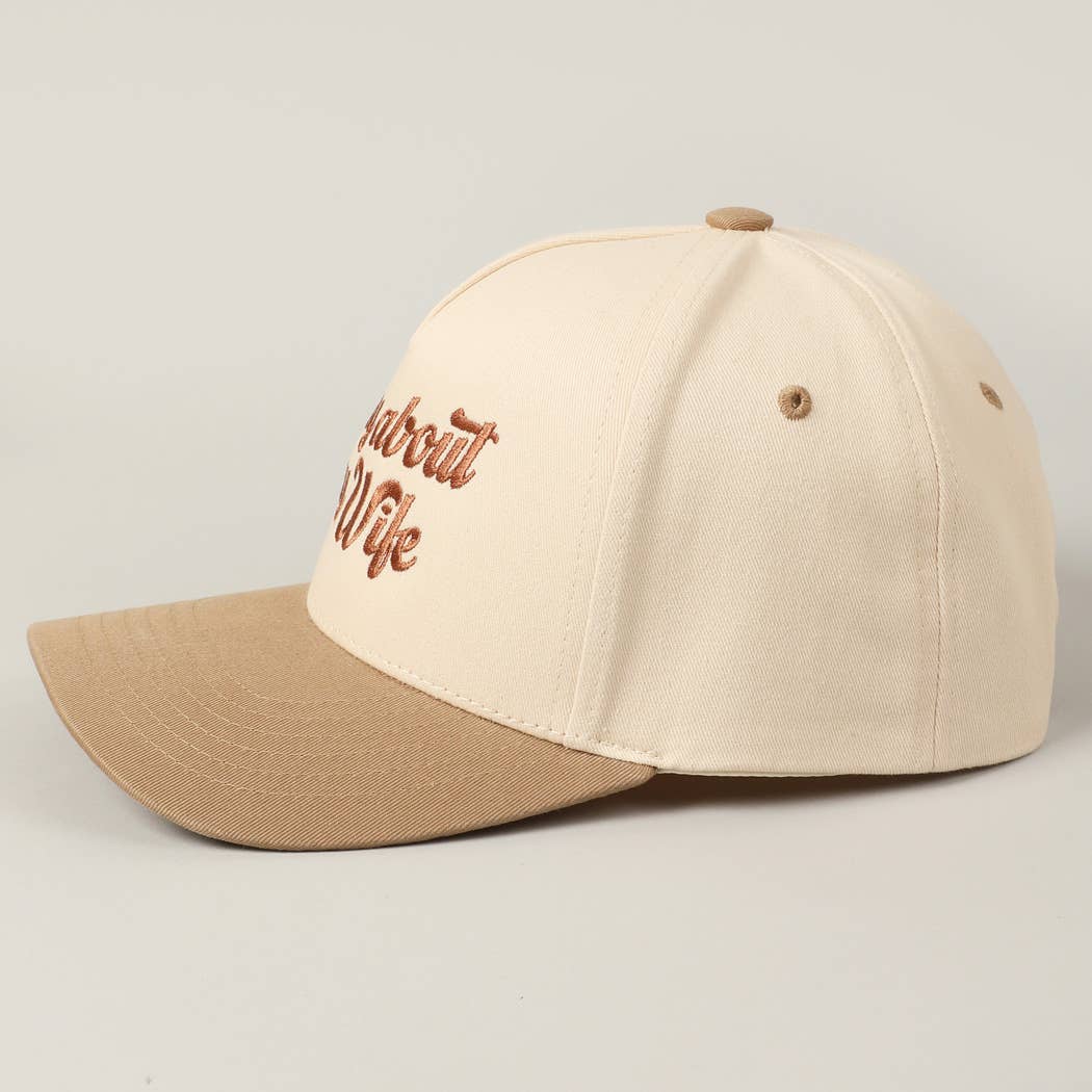 Fashion City - Sorry About My Wife / Husband Embroidery Two-Tone Canvas Cap