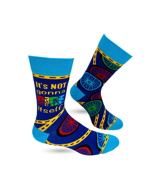 Fabdaz - It's Not Gonna Ride Itself Men's Novelty Crew Socks