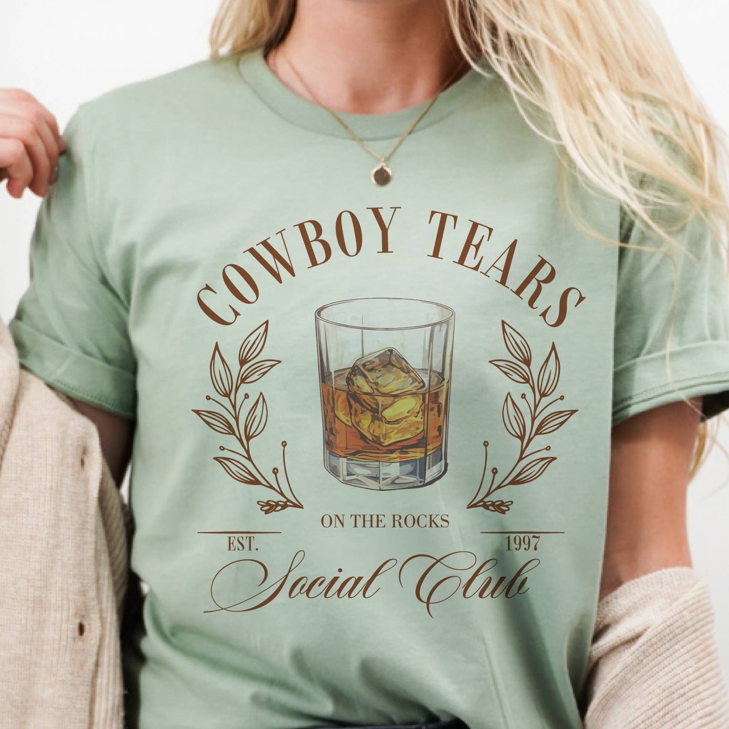 Par.tees by Party On! - Western Country Cowboy Tears Graphic Tee
