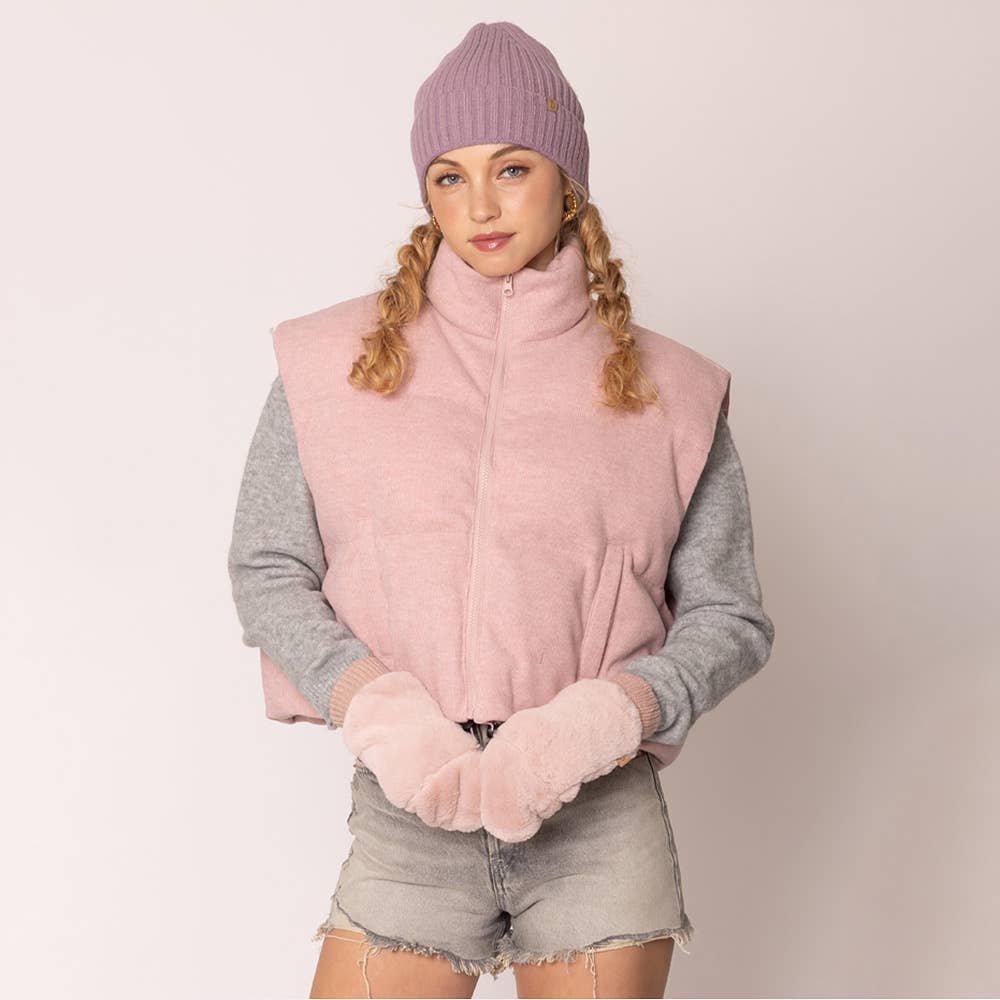 Sensibling Corp. - Solid Faux Fur Mitten Gloves