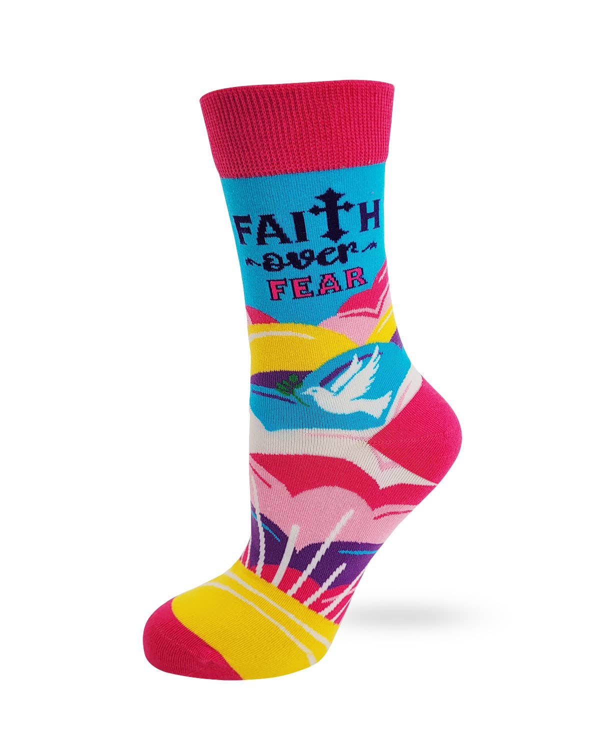 Fabdaz - Faith Over Fear Women's Crew Socks