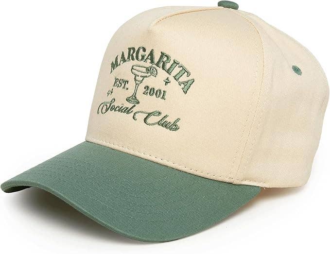 Funky Junque - Two Tone Cap -  Margarita Social Club - Sage/Beige