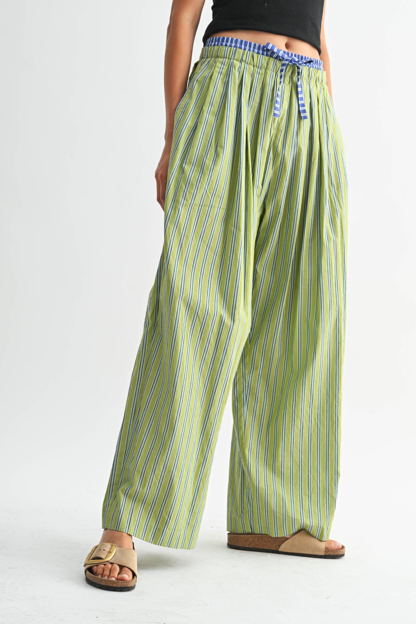 Camellia - STRIPED WIDE-LEG TROUSERS