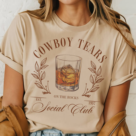 Par.tees by Party On! - Western Country Cowboy Tears Graphic Tee
