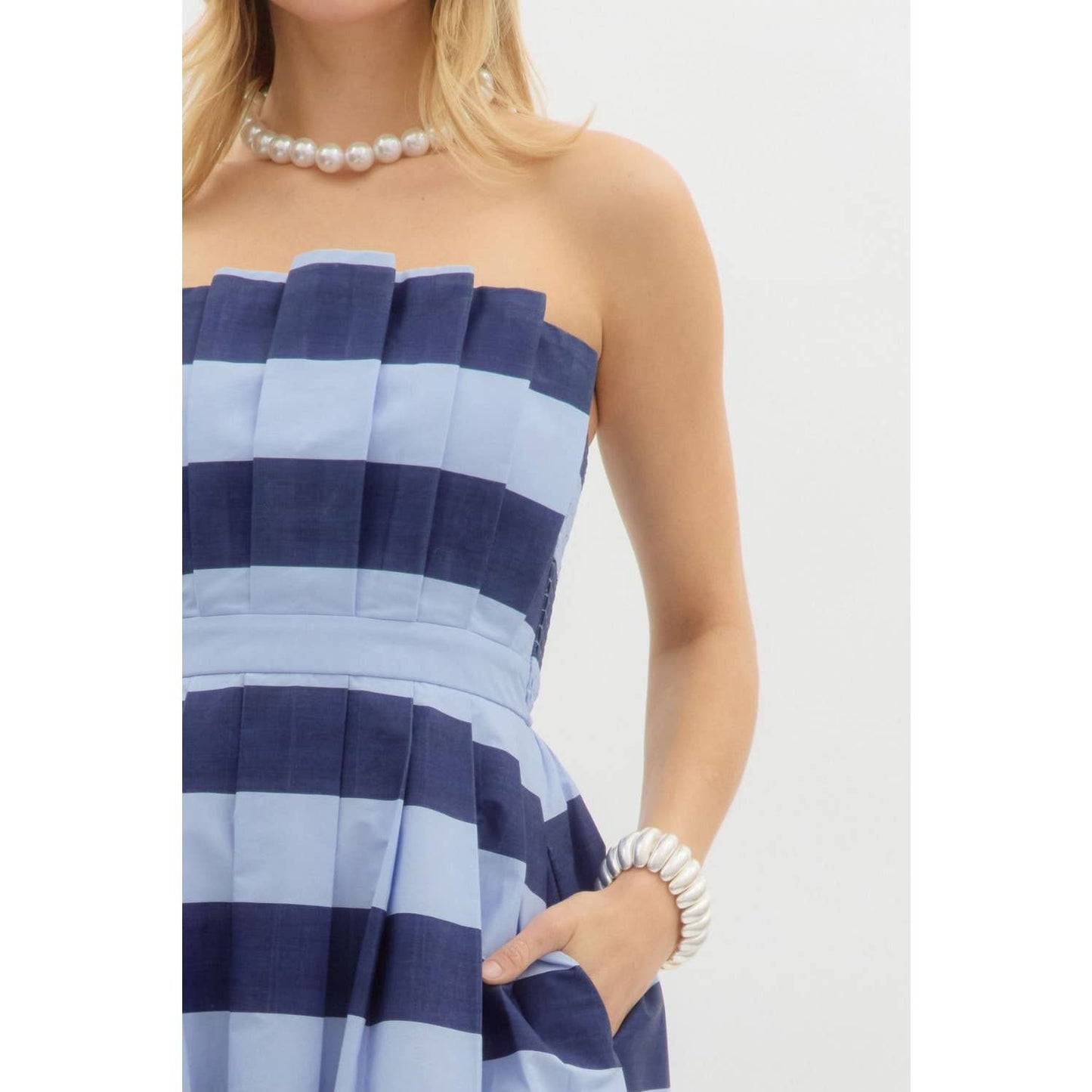 BLUE STRAPLESS