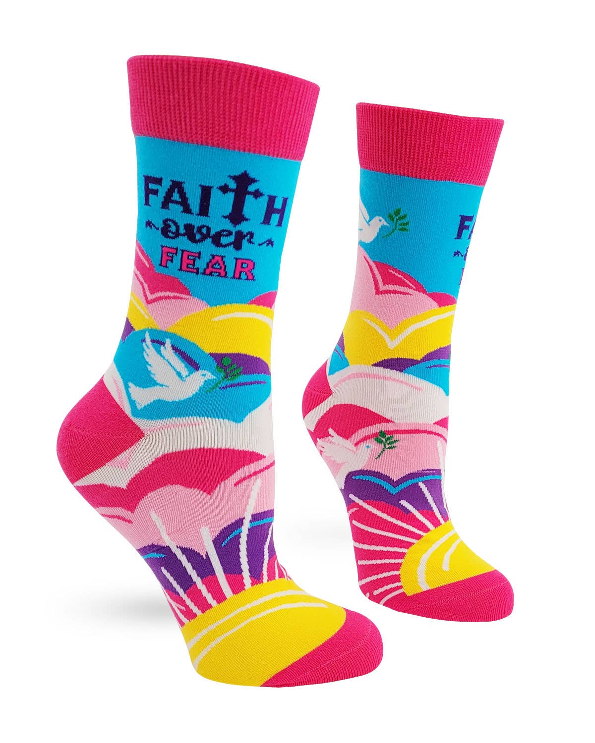 Fabdaz - Faith Over Fear Women's Crew Socks