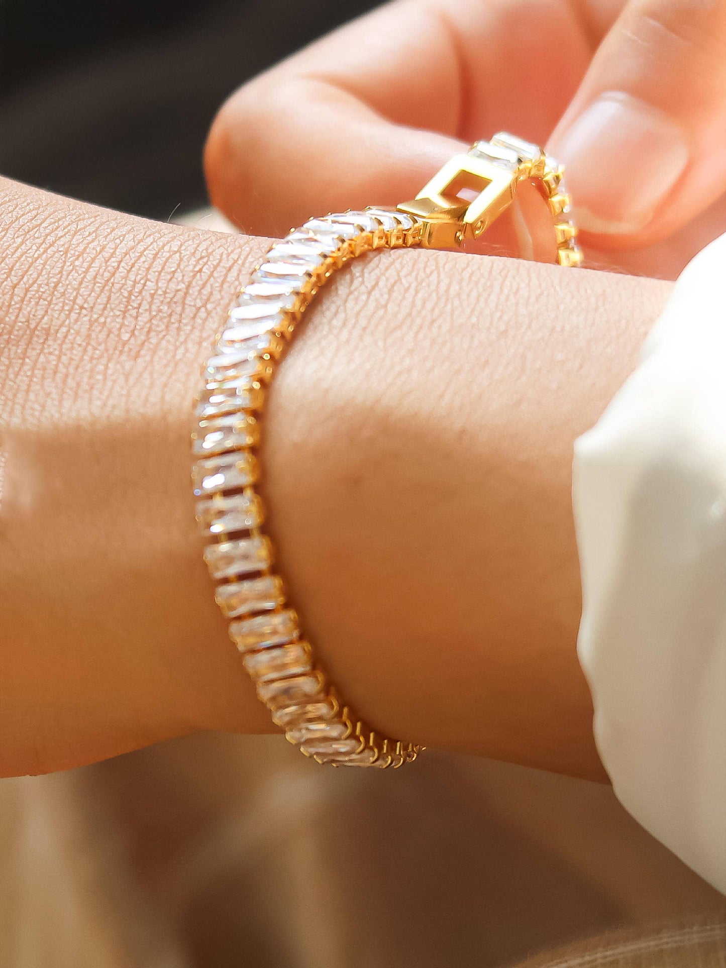 Flânerie by MAIQ - Rhodes 18K Gold Non-Tarnish Glam CZ Bracelet
