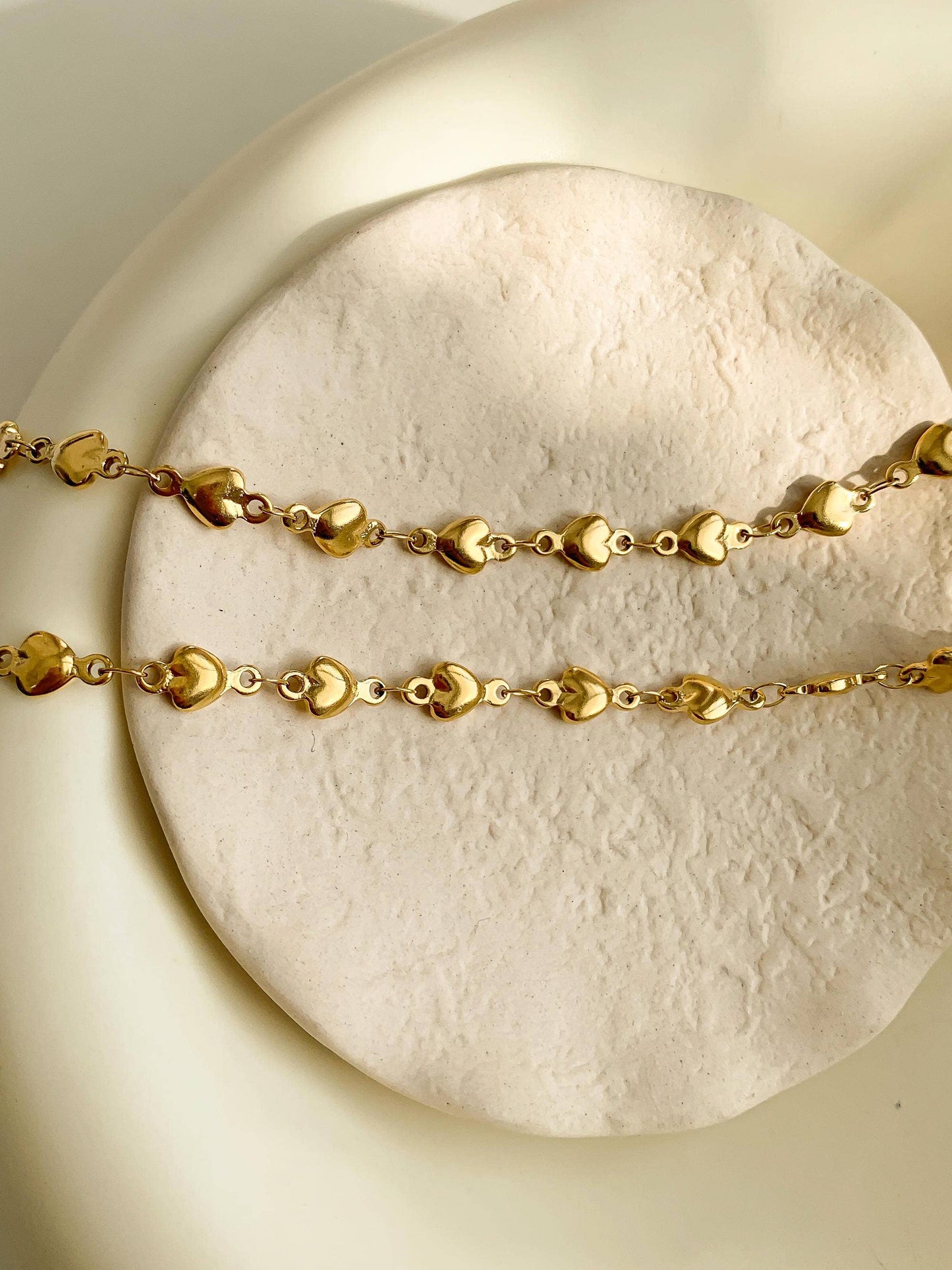 Flânerie by MAIQ - Madeleine Non-Tarnish Petite Heart Chain Bracelet, Necklace