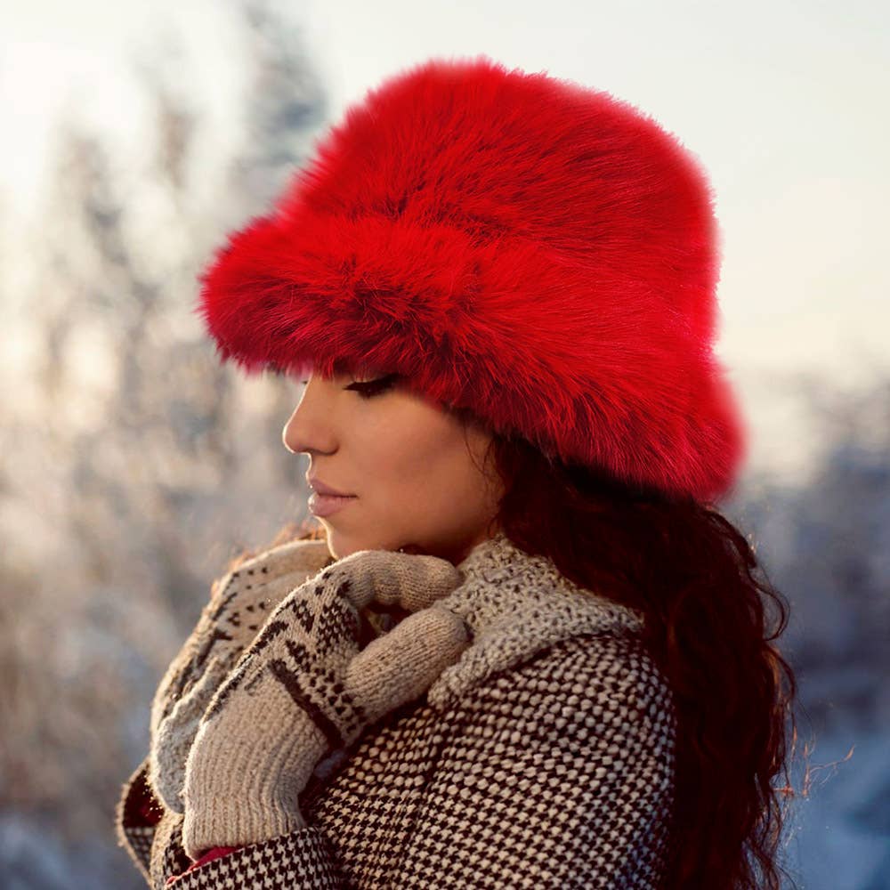 Sensibling Corp. - Fuzzy Faux Fur Bucket Hat