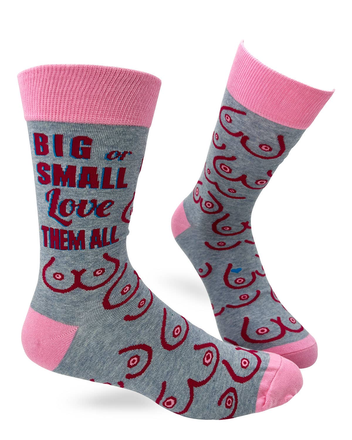 Fabdaz - Big Or Small Love Them All Men's Novelty Crew Socks