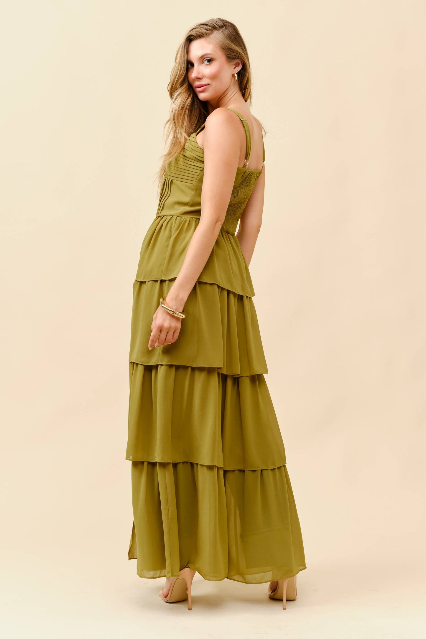 Tea & Cup - Tiered boho maxi corset top