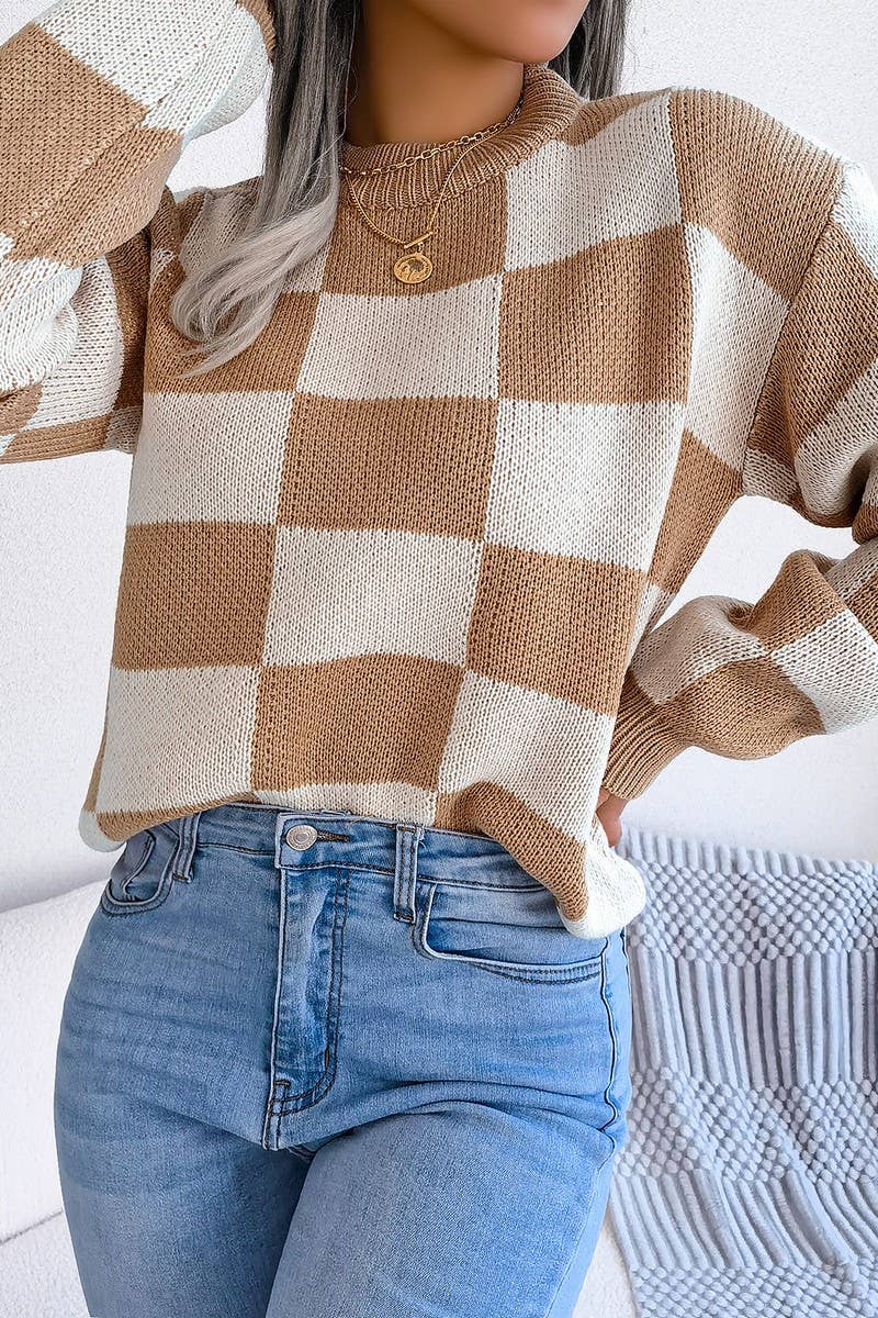 CHECKERED SWEATER