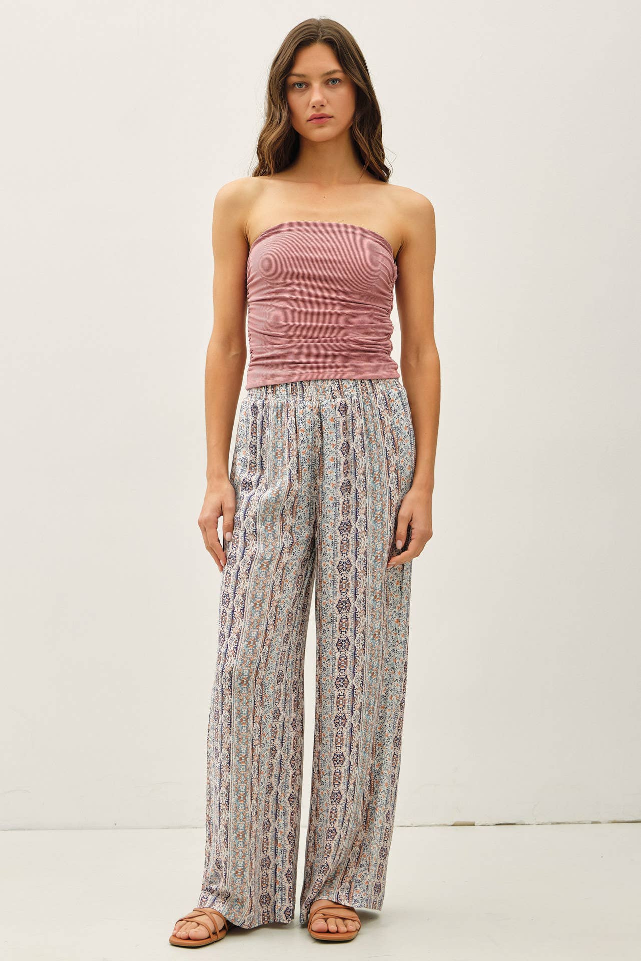 MOCHA JERSEY RUCHED CROP TUBE TOP