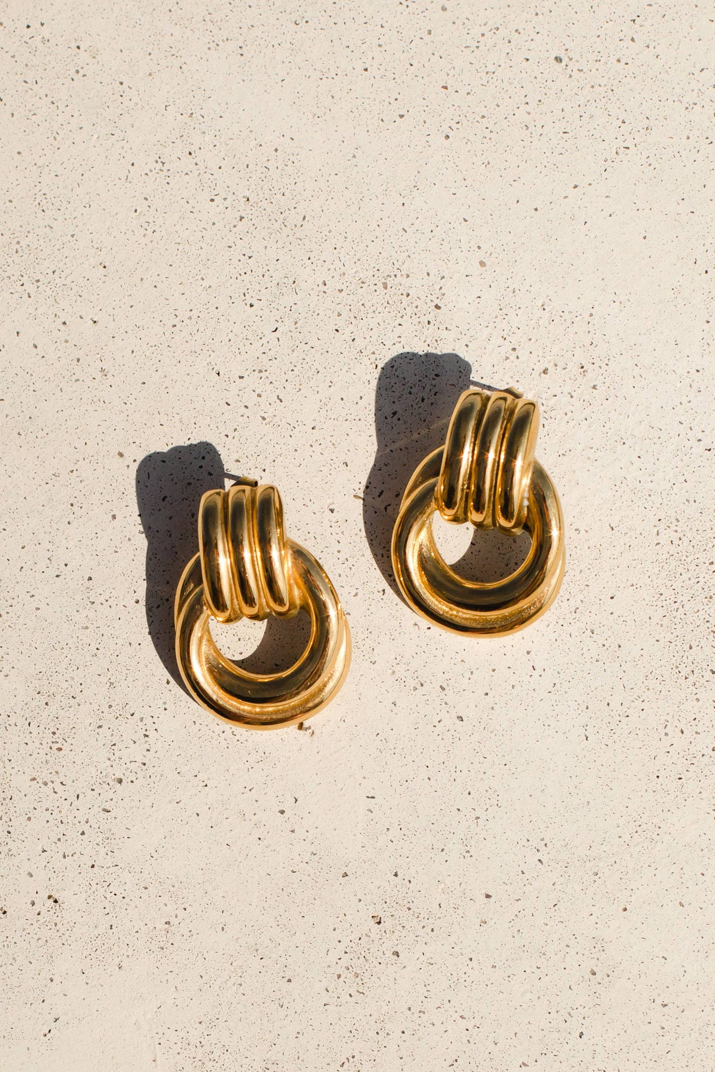 Panache Apparel Co. - Luxe Gold Textured Dangle Earrings