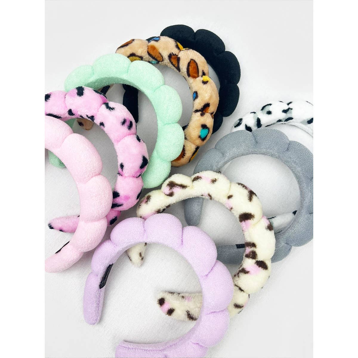 Love and Repeat - Leopard and Solid Mix of Spa Headband
