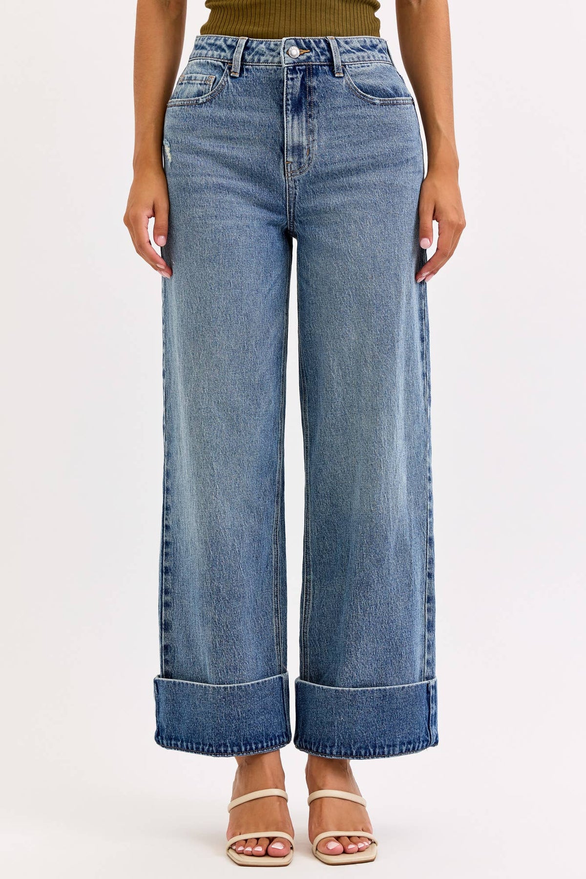 Cello Jeans - WASHED CUFF WIDE LEG
