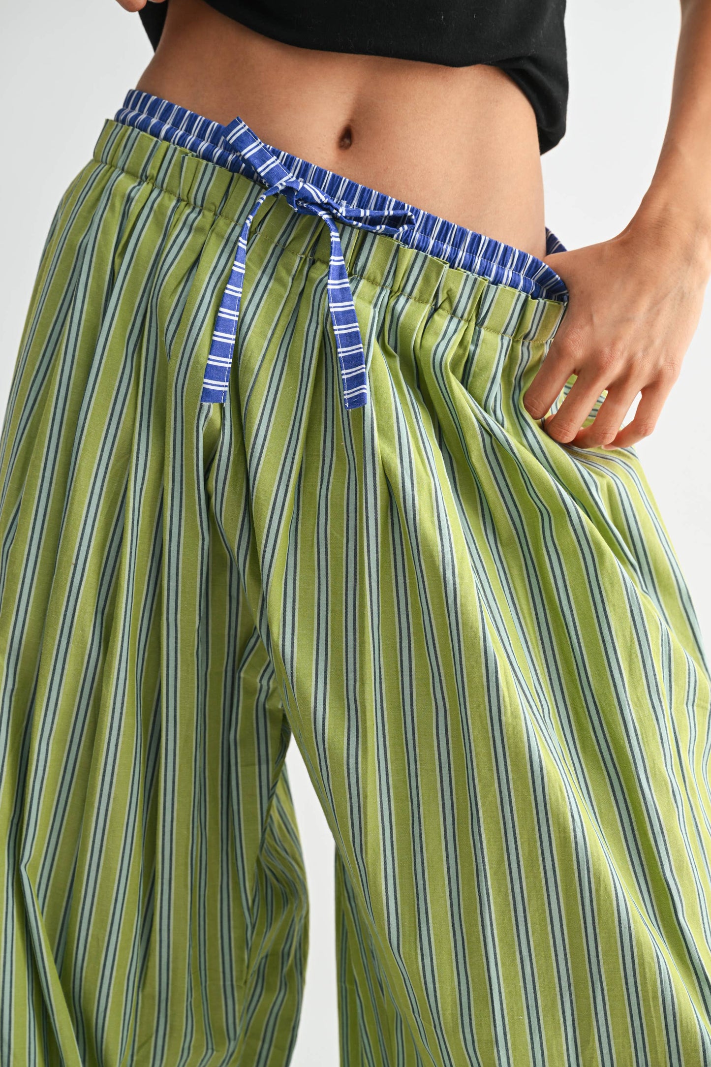 Camellia - STRIPED WIDE-LEG TROUSERS