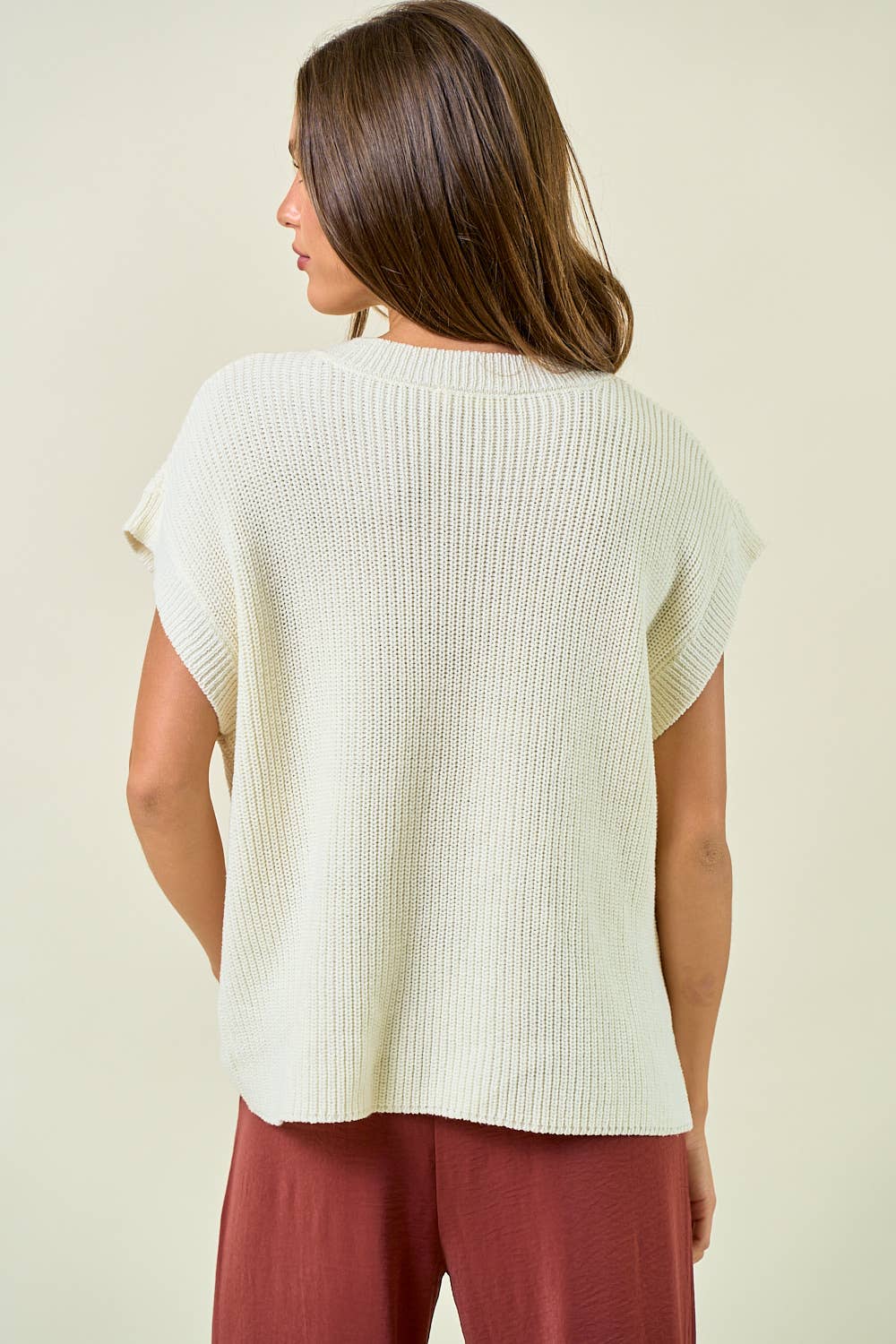 Doe and Rae - HORSESHOE RIBBED SWEATER VEST - 45223T