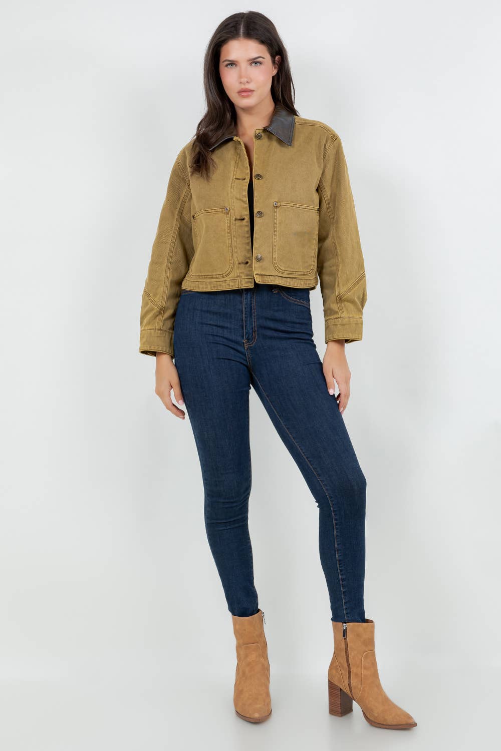 Veracci - Breaking Camp Cotton Twill Cropped Barn Jacket