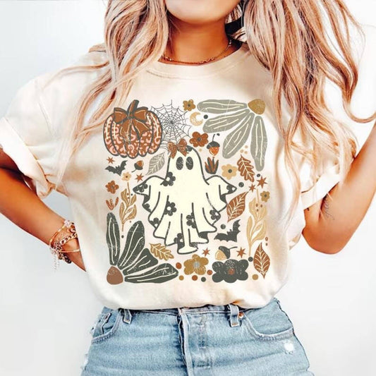 Willow Poppy - Ghost Boho Fall Graphic Tee
