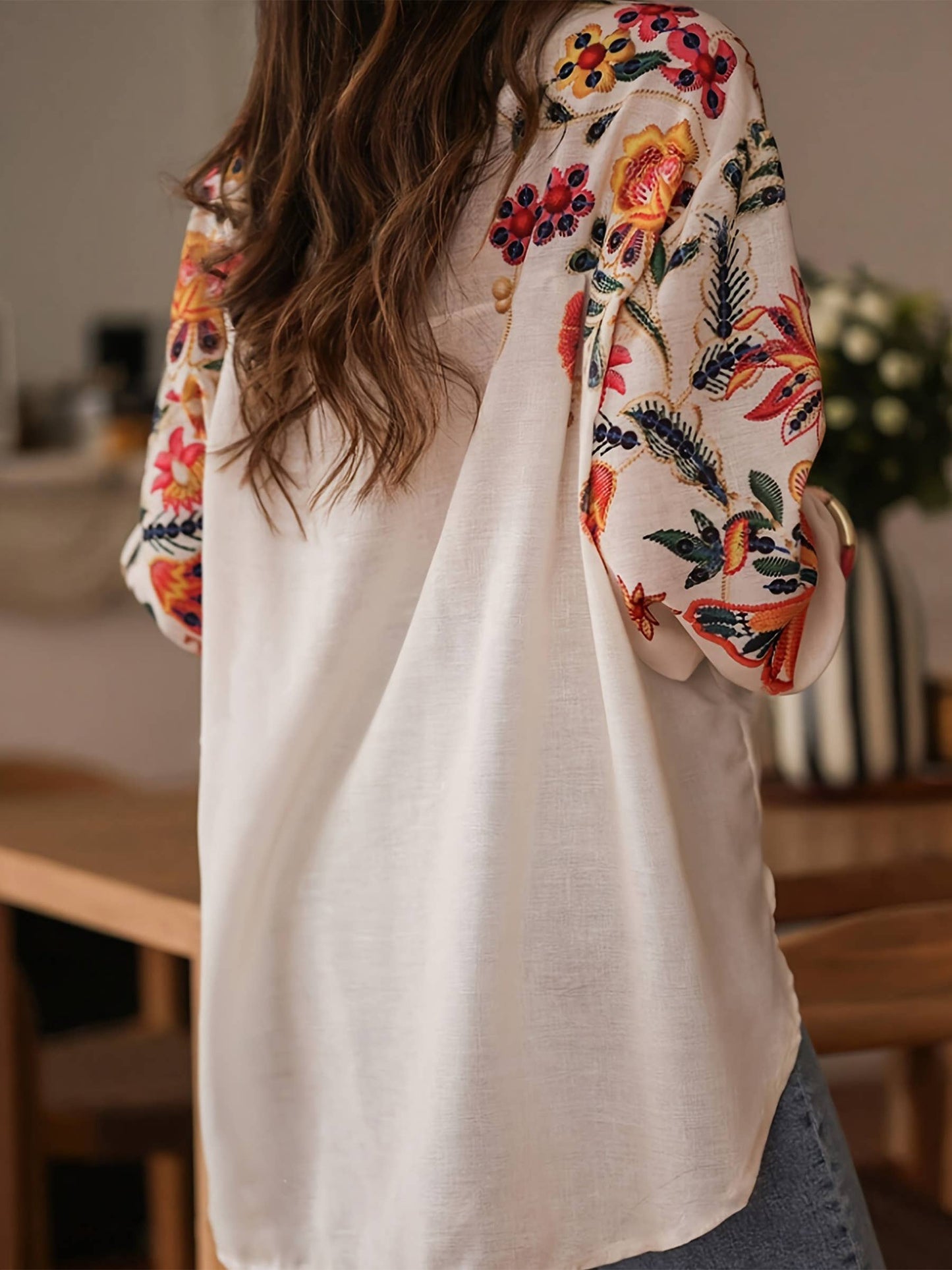 Wholesalesir - Loose Long Sleeved Digital Printed Shirt