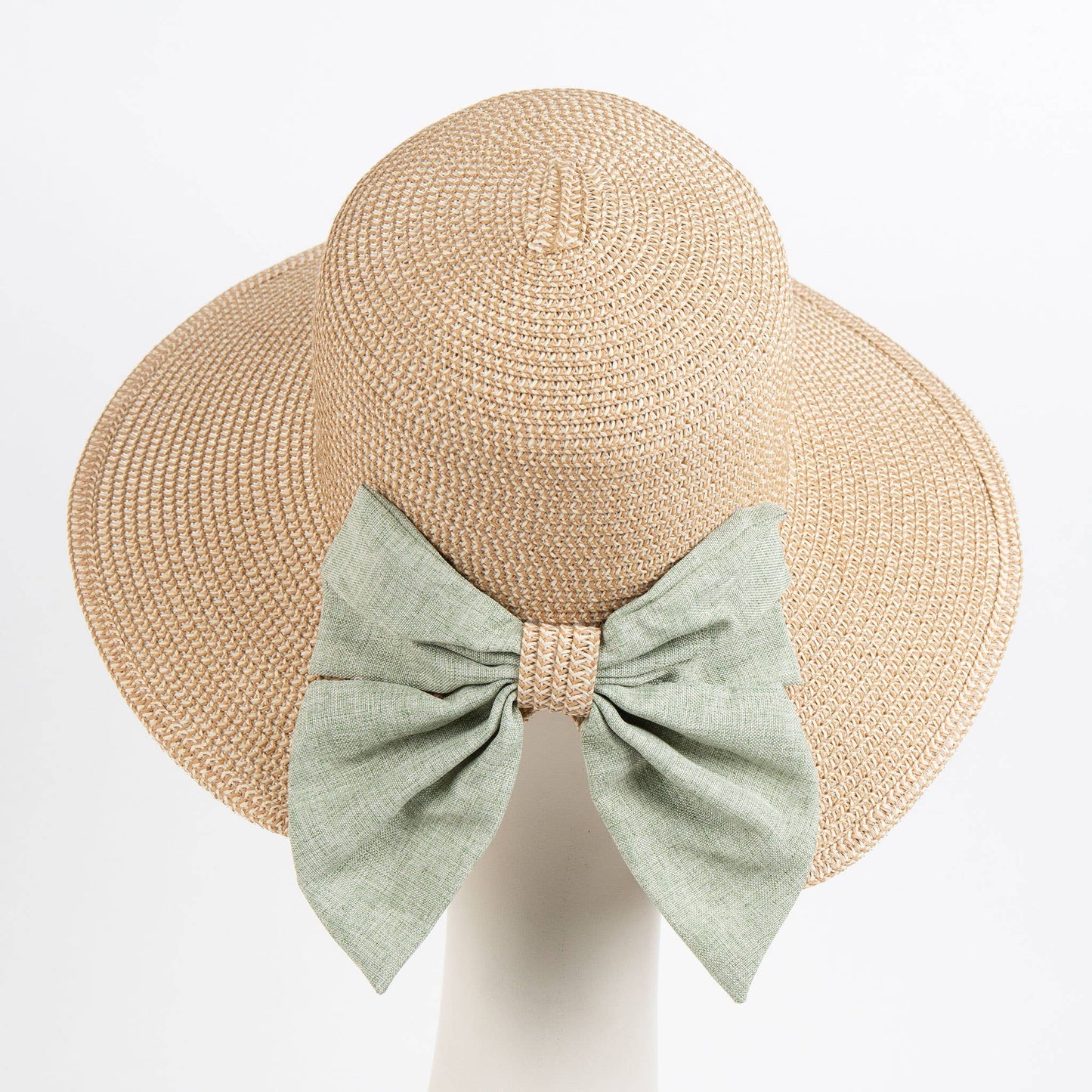 Sun Hat Zaya Boho Wide Brim Ponytail Leopard Bow